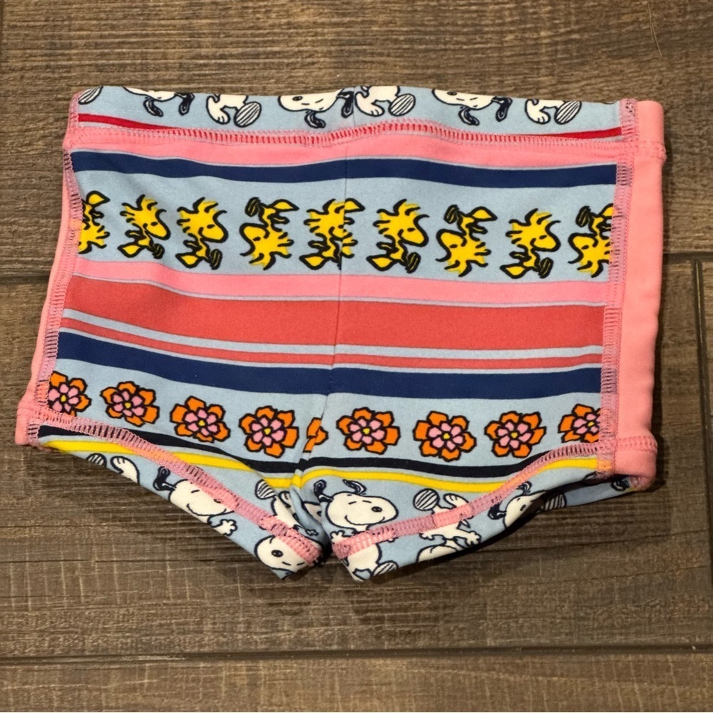 Hanna Andersson Baby Girl Snoopy Swimsuit Shirt Size 3-6 Months Pink Ruffle - Picture 11 of 13